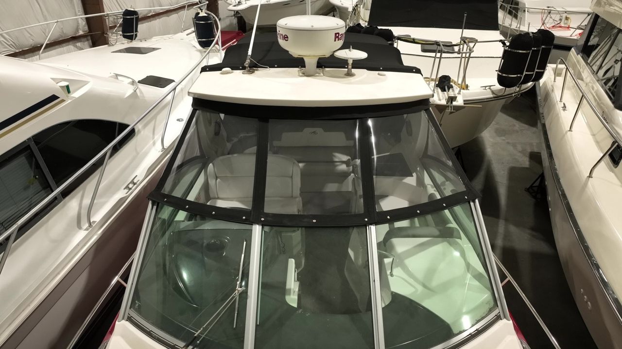 View Gray canvas cockpit enclosure
