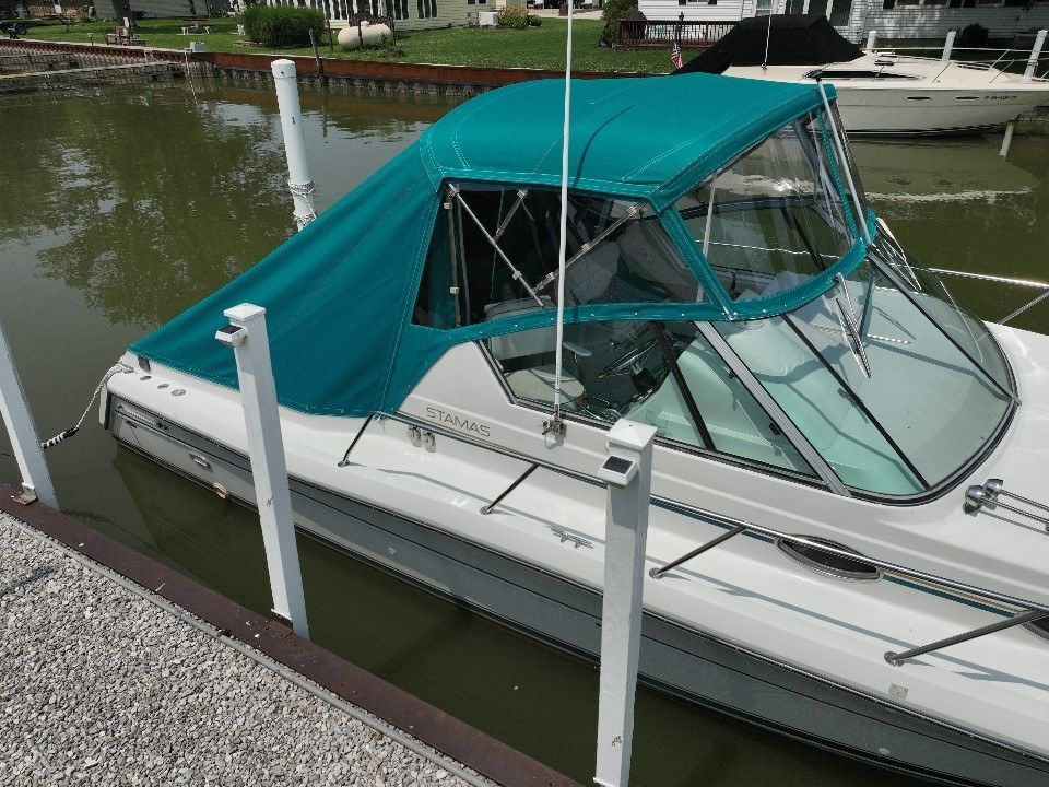 View Teal canvas enclosure