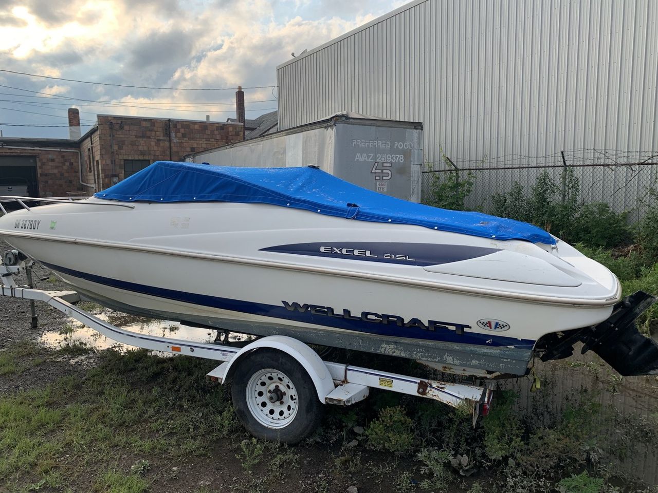 View Blue bow and cockpit covers